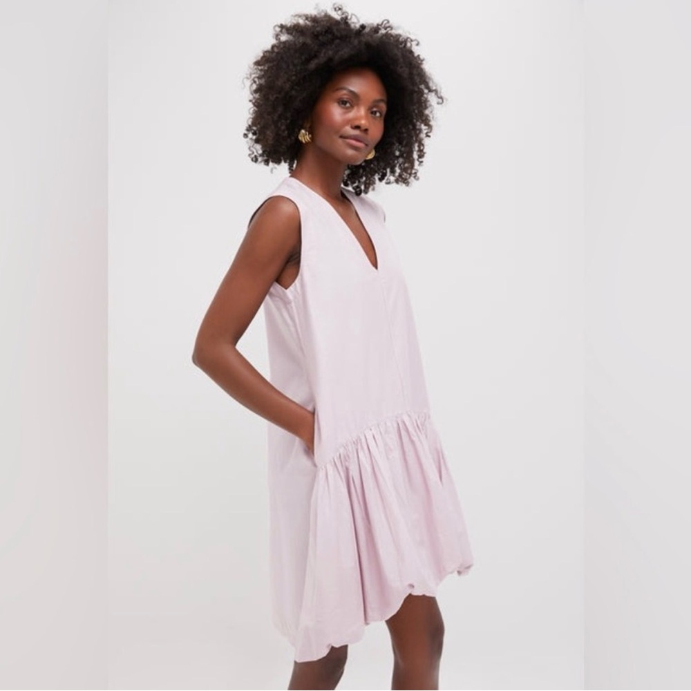 G-071 SEA NEW YORK Lilac Emmet Poplin Bubble Tank Dress